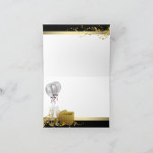 ブラックゴールド バースデーパーティー サンクス サンキューカード (内部)