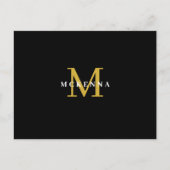 ブラックゴールド ビジネス カスタマー クライアント サンクス ポストカード (正面)