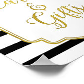 ブラックゴールド ピンク ウォーターカラー フラワーカーズ゛ ギフト サイン (角)