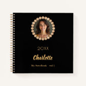 ブラックゴールド フォト ダイヤモンド ノートブック (正面)