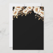 ブラックゴールド フラワーリハーサルディナー 前夜 招待状 (裏面)