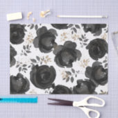 ブラックゴールド フローラル グラム リーフ ウェディング 薄葉紙 (クラフト)