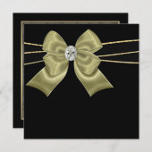 ブラックゴールド ブラック オール オケージョン パーティー インビテーションズ 招待状 (正面/裏面)