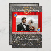 ブラックゴールド&ブルーサファイア 5周年記念 招待状 (正面/裏面)