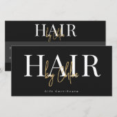 ブラックゴールド ヘアスタイリストギフト券 (正面/裏面)