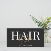 ブラックゴールド ヘアスタイリストギフト券 (スタンド正面)