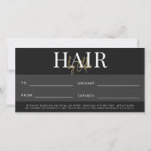 ブラックゴールド ヘアスタイリストギフト券 (裏面)