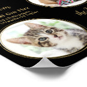 ブラックゴールド ペット ウェディング 3 枚の写真 特製ドリンク ポスター (角)