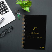 ブラックゴールド モダン ミニマル ラグジュアリー ノートブック