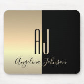 ブラックゴールド モノグラム マウスパッド (正面)