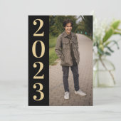 ブラックゴールド ラージ ナンバー 2022 卒業 オープンハウス 招待状 (スタンド正面)