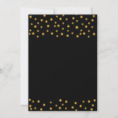 ブラックゴールド 結婚式 Save the Date 招待状 (裏面)