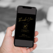 ブラックゴールド 誕生日お礼カード あらゆる年齢 招待状