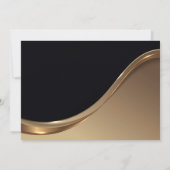ブラックゴールド 21歳の誕生日パーティー招待状 招待状 (裏面)