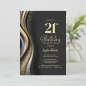 ブラックゴールド 21歳の誕生日パーティー 招待状 (スタンド正面)