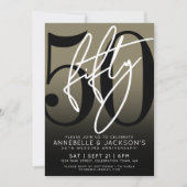 ブラックゴールド 50周年パーティー 招待状 (正面)