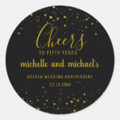 ブラックゴールド 50周年記念 ゴールデンアニバーサリー ラウンドシール (正面)