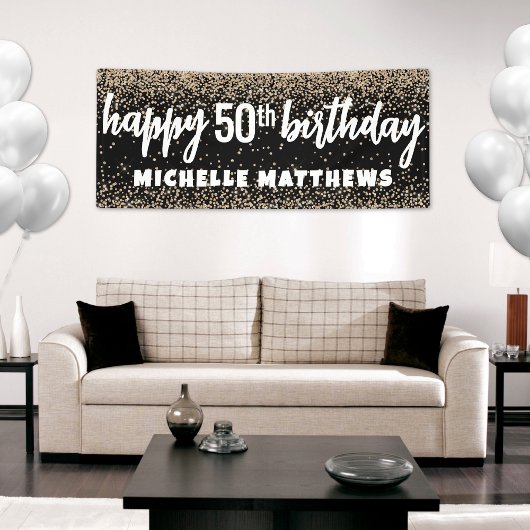 ブラックゴールド 50歳の誕生日 横断幕