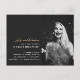 ブラックゴールド 50 才にして素敵なアートデコ写真 50 周年記念 ポストカード