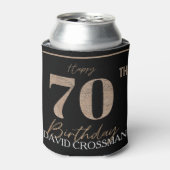 ブラックゴールド 70歳の誕生日 ドリンクスリーブ 缶クーラー (缶正面)
