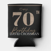 ブラックゴールド 70歳の誕生日 ドリンクスリーブ 缶クーラー (正面)