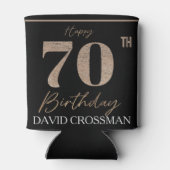 ブラックゴールド 70歳の誕生日 ドリンクスリーブ 缶クーラー (裏面)