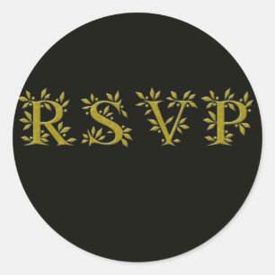 ブラックゴールドRSVP ラウンドシール