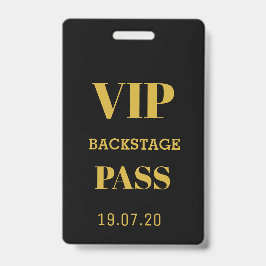 ブラックゴールドVIPバックステージオールアクセスパスコンサート バッジ