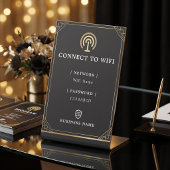 ブラックゴールドWiFi 台座サイン