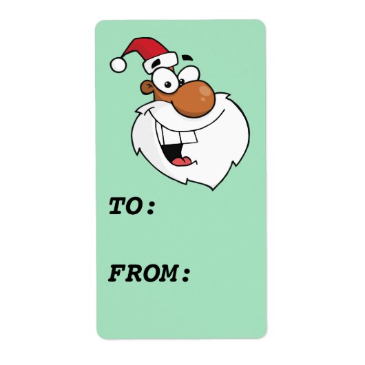 ブラックサいけなンタクラウスのギフトラベル ラベル (正面)