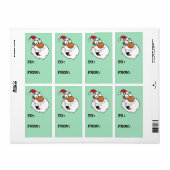 ブラックサいけなンタクラウスのギフトラベル ラベル (フルシート)