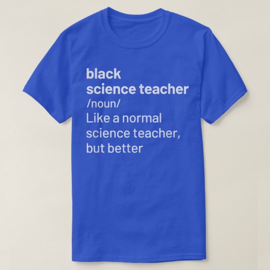 ブラックサイエンス先生アフリカ系アメリカ人教育者De Tシャツ (デザイン正面)