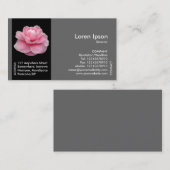ブラックサイドバンドフラワー – ピンクカメリアII 名刺 (正面/裏面)