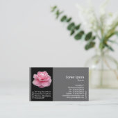 ブラックサイドバンドフラワー – ピンクカメリアII 名刺 (スタンド正面)