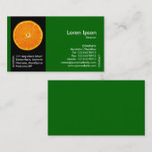 ブラックサイドバンドフルーツ – Clementineスライス – 緑 名刺 (正面/裏面)