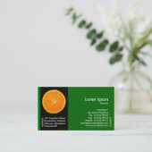 ブラックサイドバンドフルーツ – Clementineスライス – 緑 名刺 (スタンド正面)