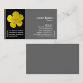ブラックサイドバンド花 – バターカップ 名刺 (正面/裏面)