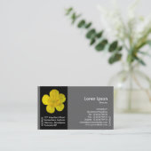 ブラックサイドバンド花 – バターカップ 名刺 (スタンド正面)