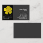 ブラックサイドバンド花 – バターカップ 名刺 (正面/裏面)
