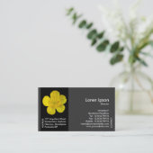 ブラックサイドバンド花 – バターカップ 名刺 (スタンド正面)
