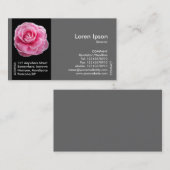 ブラックサイドバンド花 – ピンクの椿 名刺 (正面/裏面)