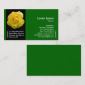 ブラックサイドバンド花 – 黄色リシアンサス – 緑 名刺 (正面/裏面)