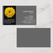 ブラックサイドバンド花 – 黄菊 名刺 (正面/裏面)