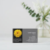 ブラックサイドバンド花 – 黄菊 名刺 (スタンド正面)