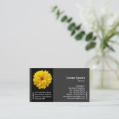 ブラックサイドバンド花 – 黄菊 名刺 (スタンド正面)