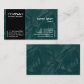 ブラックサイドバンド – ダークグリーン花弁ブラッシュテックス 名刺 (正面/裏面)