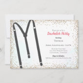 ブラックサスペンダーズバチュラーパーティ 招待状 (正面)