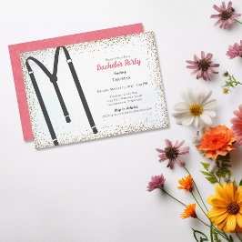 ブラックサスペンダーズバチュラーパーティ 招待状