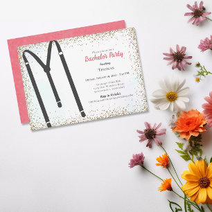 ブラックサスペンダーズバチュラーパーティ 招待状