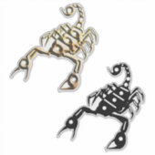 ブラックサソリと金ゴールドの昆虫 シール (正面)